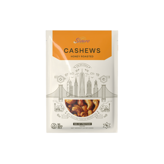 Sivaro Honey Roasted Cashews 3.5 oz - Case of 12