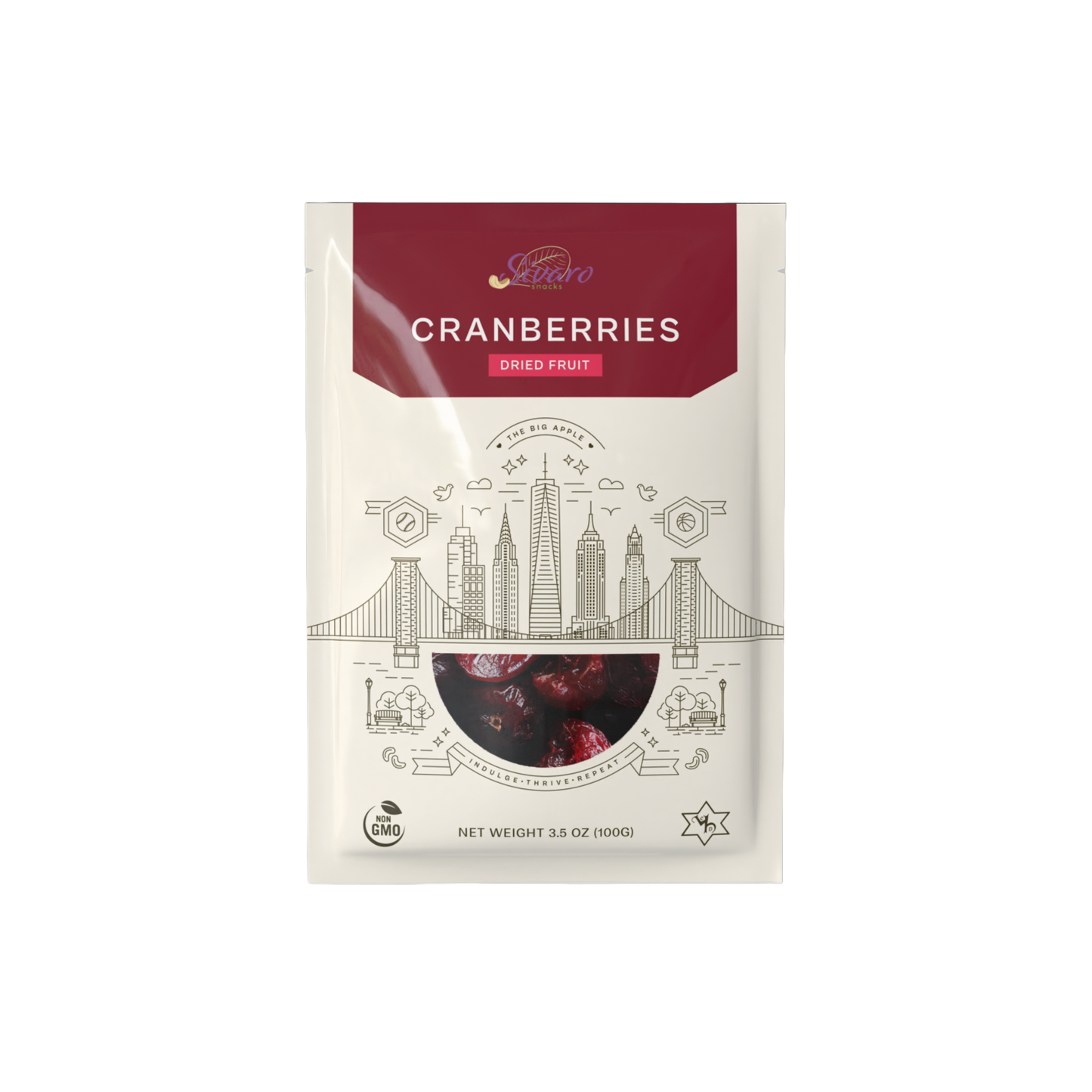 Sivaro Dried Cranberries 3.5 oz - Case of 12