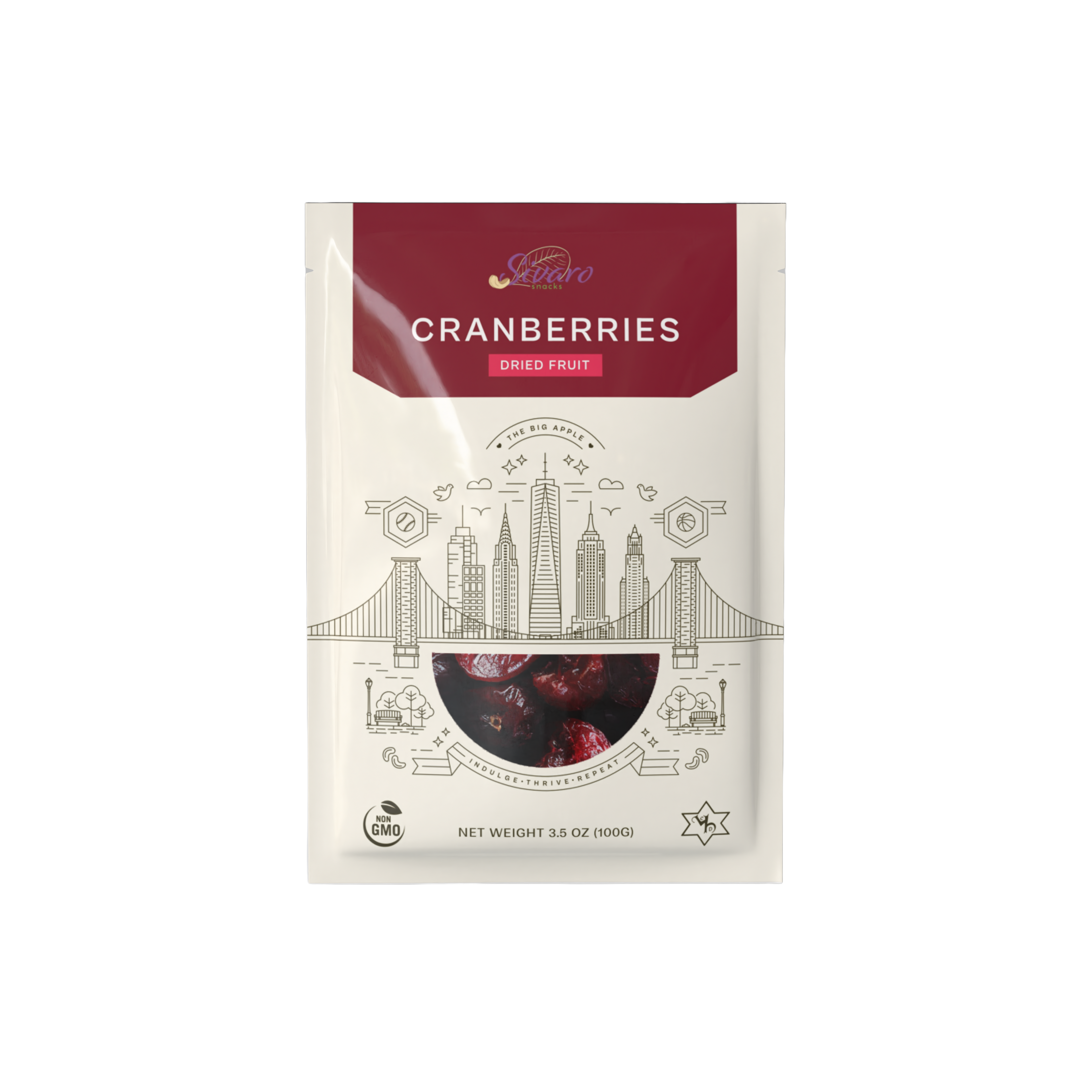 Sivaro Dried Cranberries 3.5 oz - Case of 12