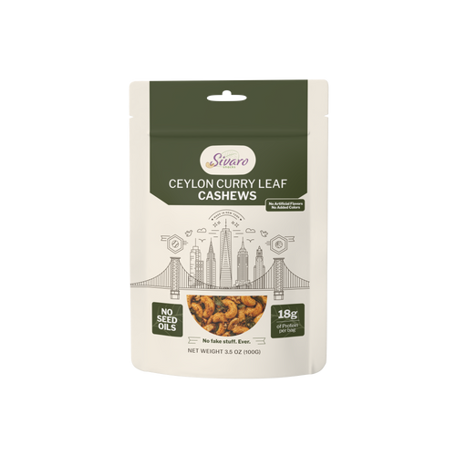 Sivaro Ceylon Curry Leaf Cashews 3.5 oz