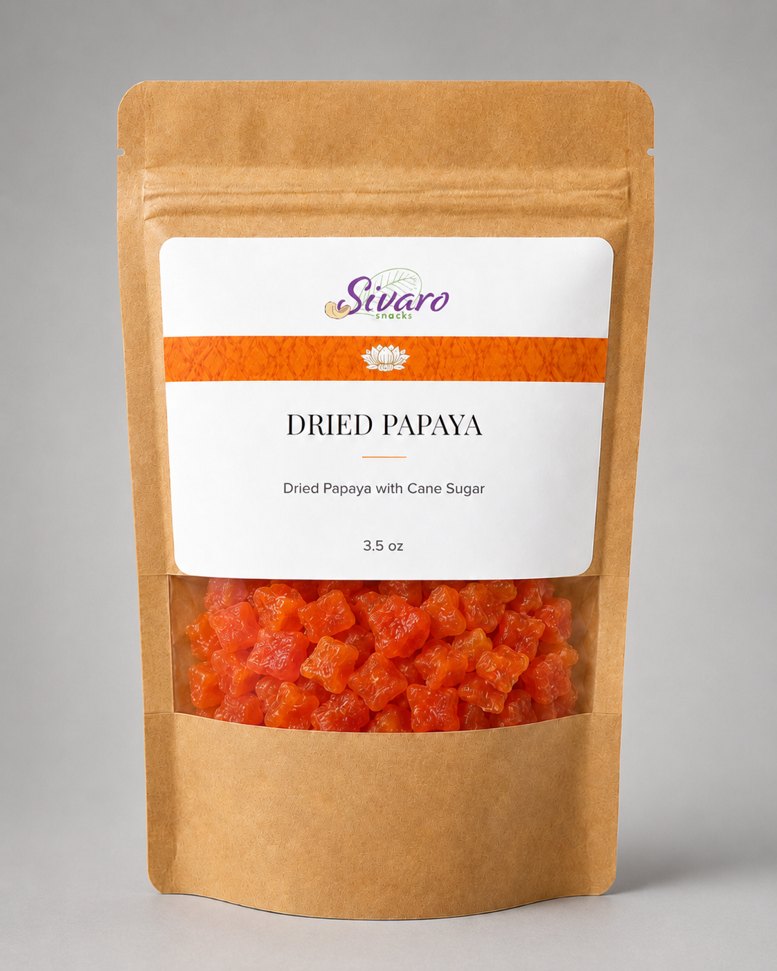 Dried Papaya Sulphur-Free, 3.5 oz (Temporary Craft Bag)