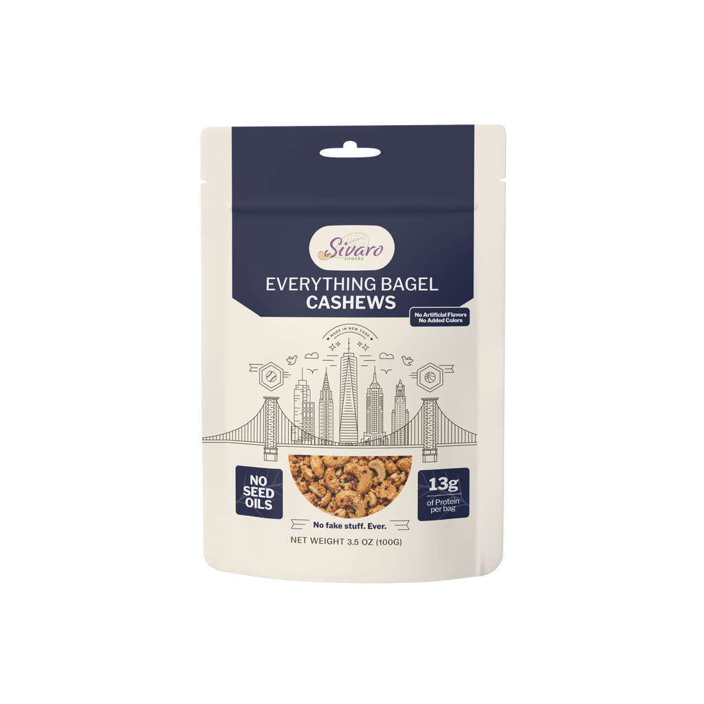Sivaro Everything Bagel Cashews 3.5 oz