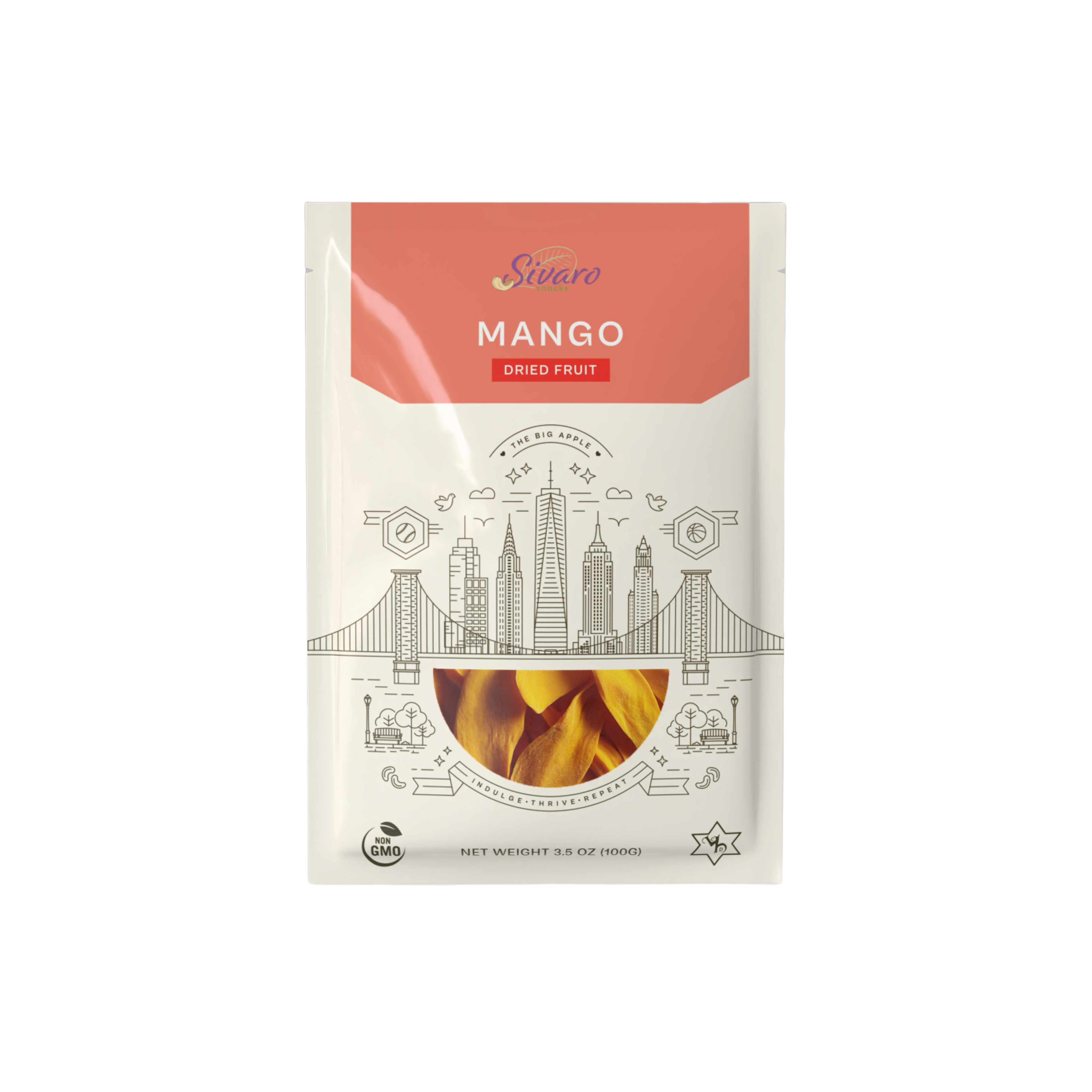 Sivaro Dried Mango 3.5 oz- Case of 12