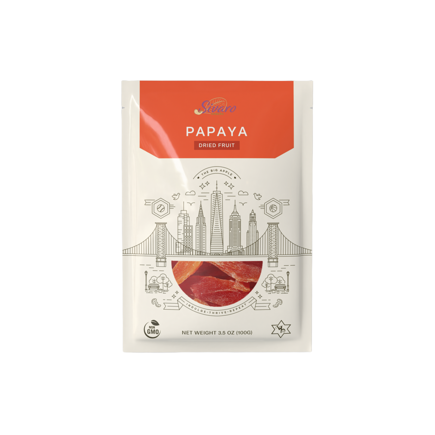 Sivaro Dried Papaya 3.5 oz - Case of 12