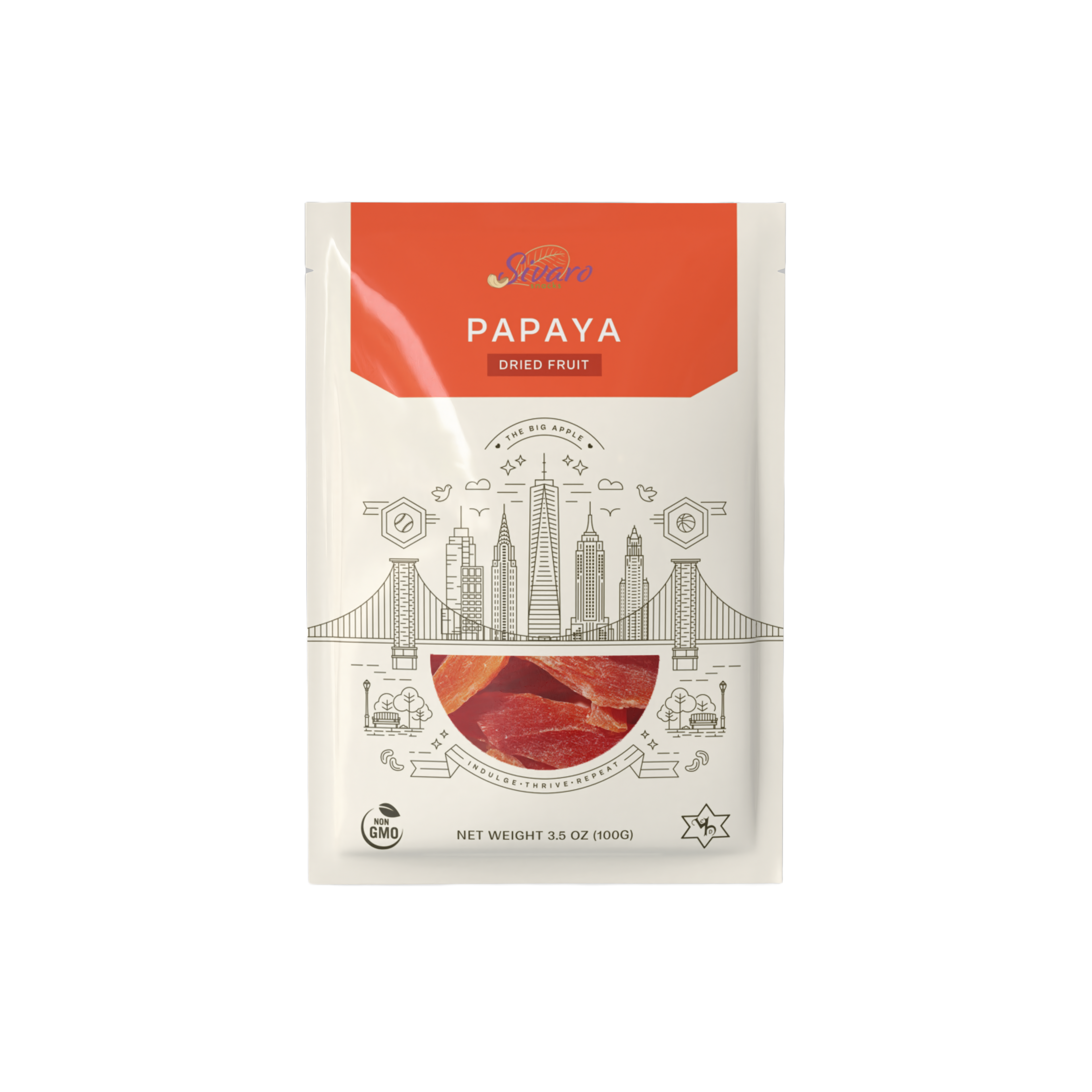 Sivaro Dried Papaya 3.5 oz - Case of 12
