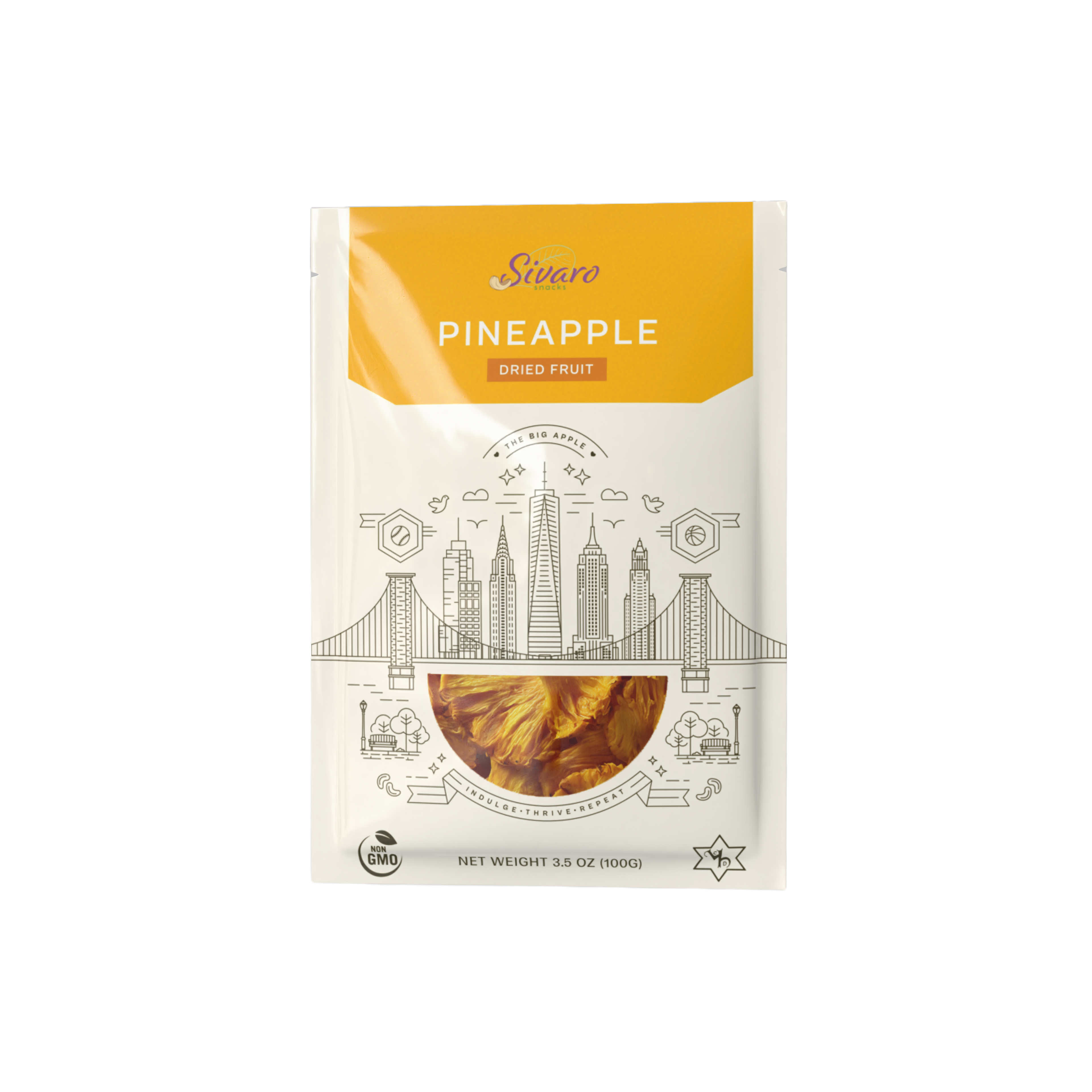 Sivaro Dried Pineapple 3.5 oz - Case of 12