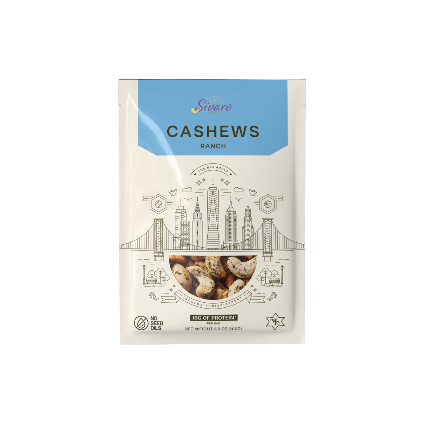 Sivaro Ranch Cashews 3.5 oz - Case of 12