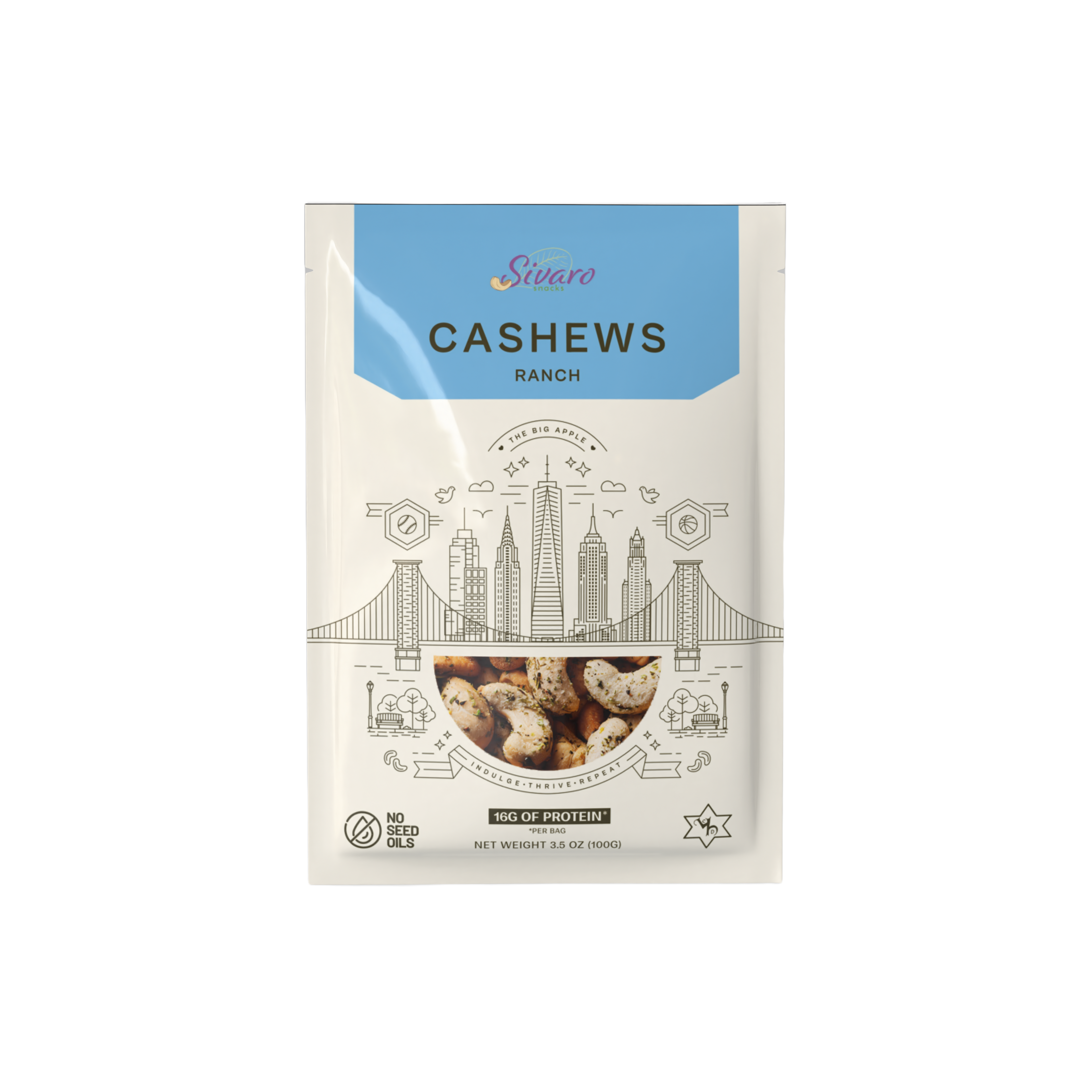 Sivaro Ranch Cashews 3.5 oz - Case of 12