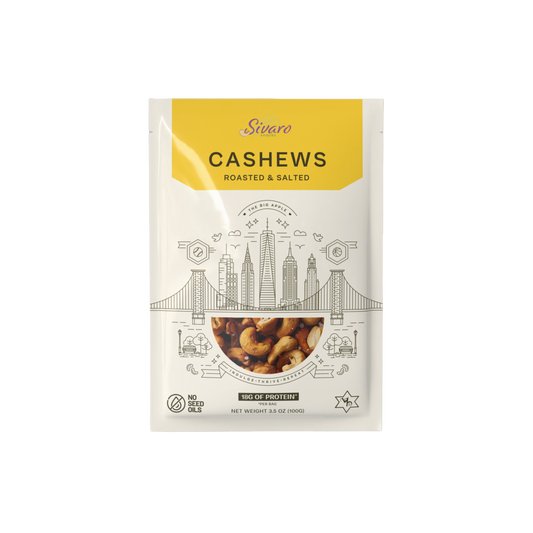 Sivaro Roasted Salted Cashews 3.5 oz - Case of 12