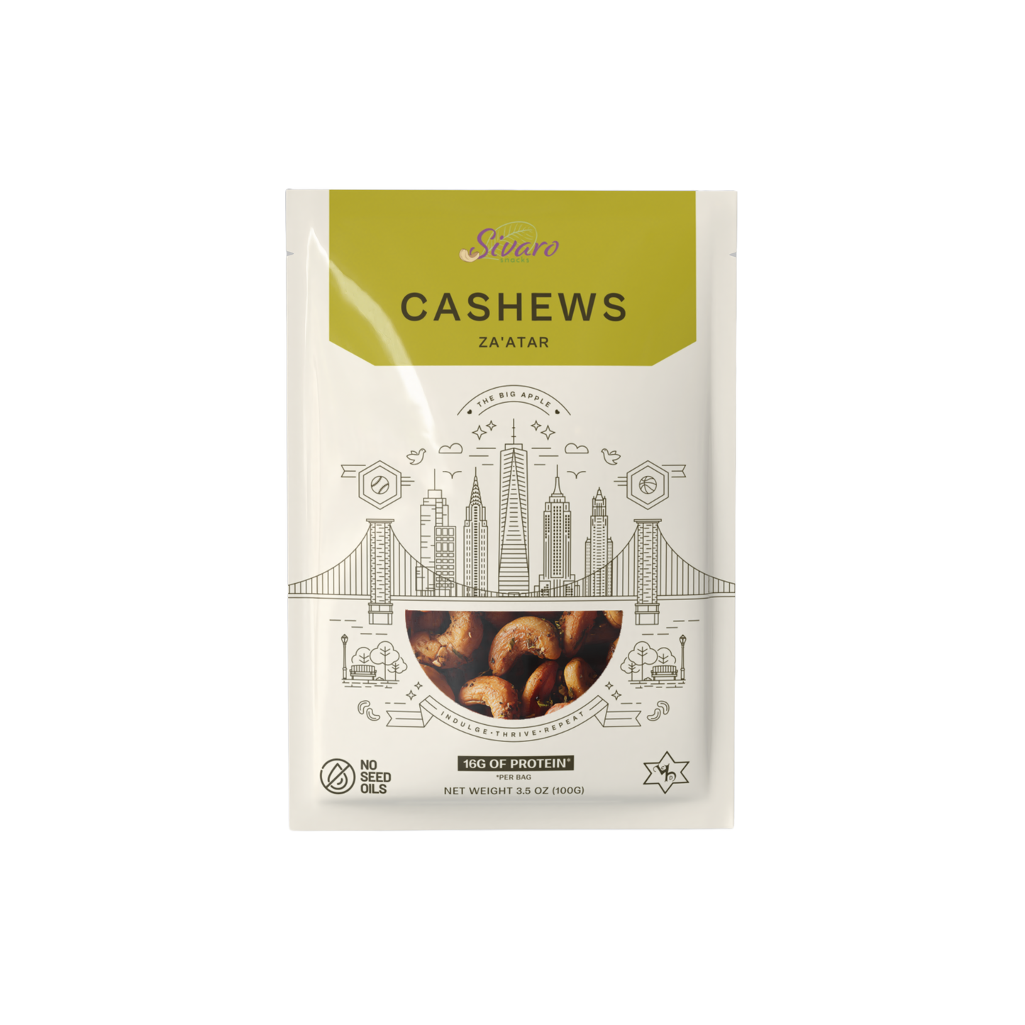 Sivaro Za’atar Cashews 3.5 oz - Case of 12